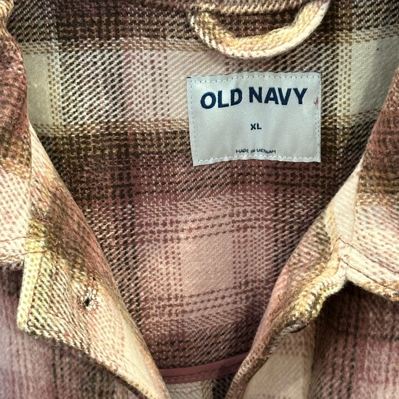 Old Navy Women's Plaid Jacket - Pink and Cream - Picture 2 of 8